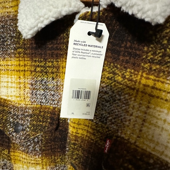 Levi's Cream Shearling Jacket - Picture 4 of 7